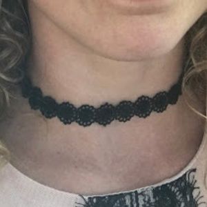 ❗️2 for $6 Black Lace Choker with Adjustable Clasp